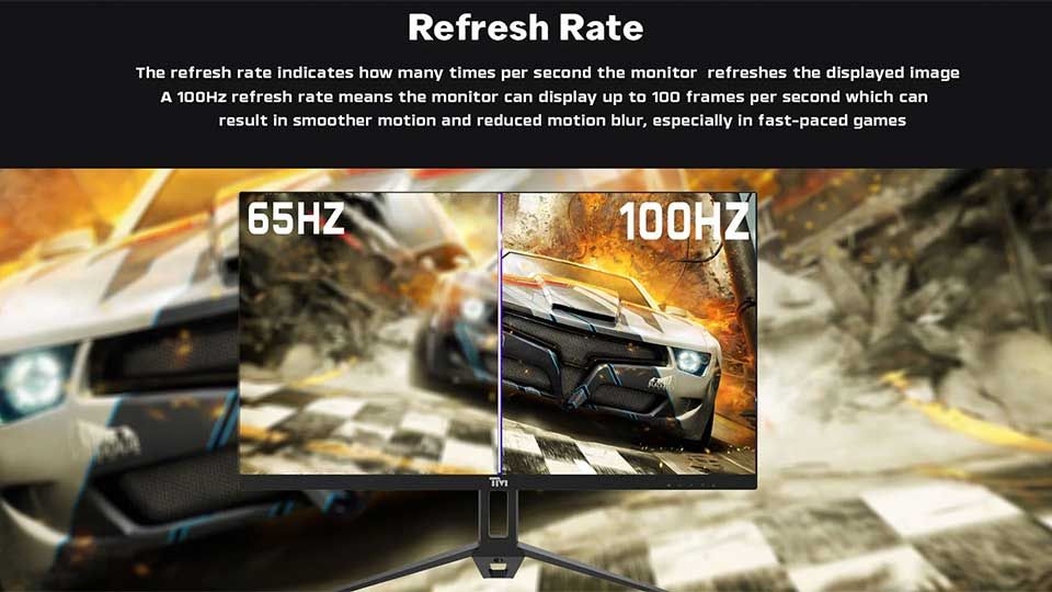 اندازه و نوع صفحه نمایش مانیتور 22 اینچ گیمینگ تویستد مایندز مدل Twisted Minds TM22FHD100IPS